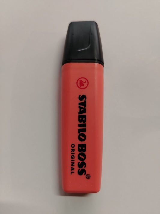 RESALTADOR STABILO BOSS ROJO CORAL PASTEL