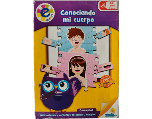 ROMPECABEZAS LOTERIA CARTON CONOCIENDO MI CUERPO EDUTOYS 23 PIEZAS