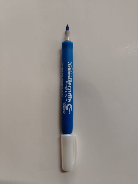 MARCADOR ARTLINE DECORITE AZUL PUNTA DE PINCEL