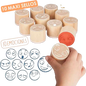 DIDACTICO MAXI SELLOS DE 10 EMOCIONES MADERA AKROS