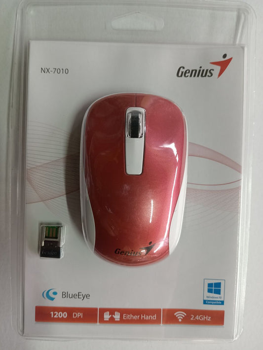 MOUSE INALAMBRICO GENIUS NX-7010 WH + RED