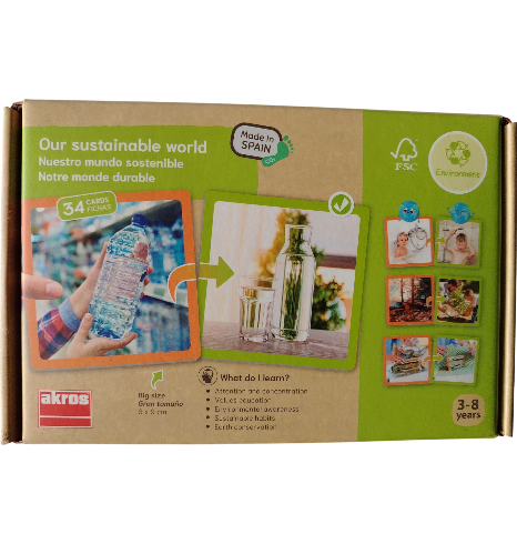 JUEGO DE TARJETAS NUESTRO MUNDO SOSTENIBLE AKROS