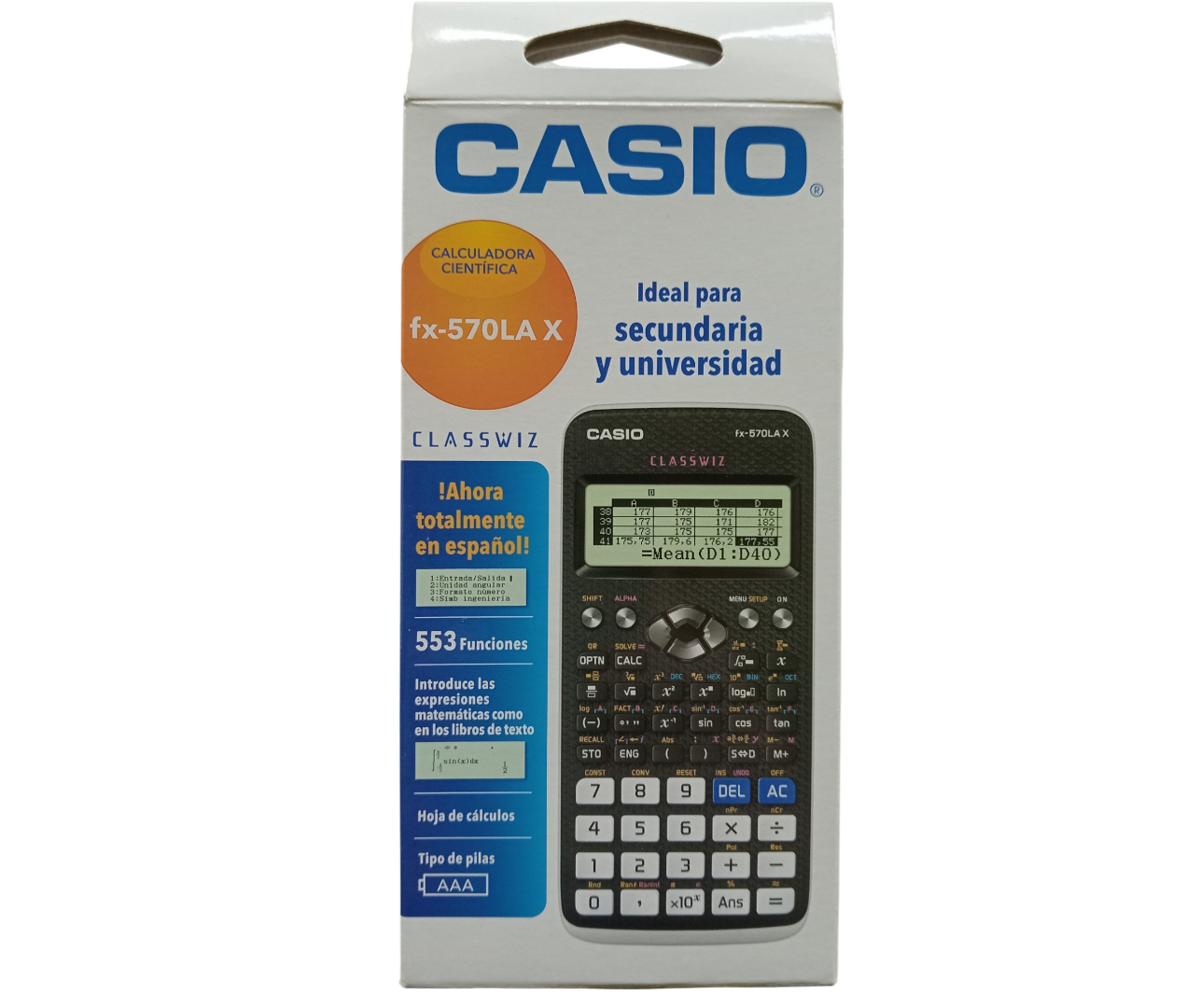 CALCULADORA CASIO FX-570LA X/CIENCIA