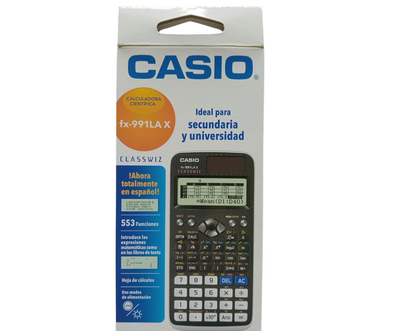 CALCULADORA CASIO FX-991LAX-BK/CIENCIA