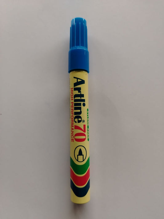 MARCADOR PERMANENTE ARTLINE 70 AZUL RECARGABLE PTA BALA