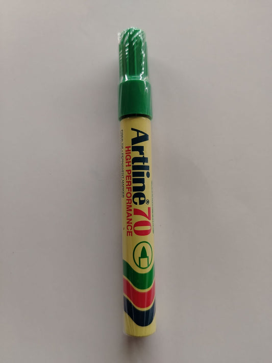 MARCADOR PERMANENTE ARTLINE 70 VERDE RECARGABLE PTA BALA
