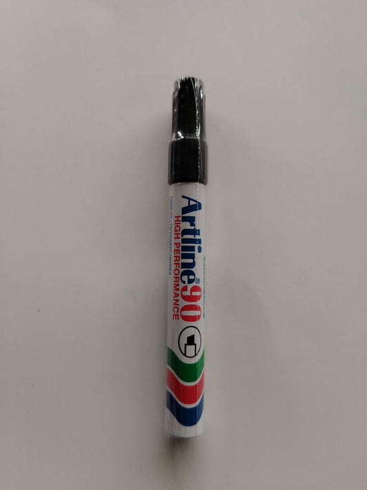 MARCADOR PERMANENTE ARTLINE 90 NEGRO RECARGABLE PTA BISELADA