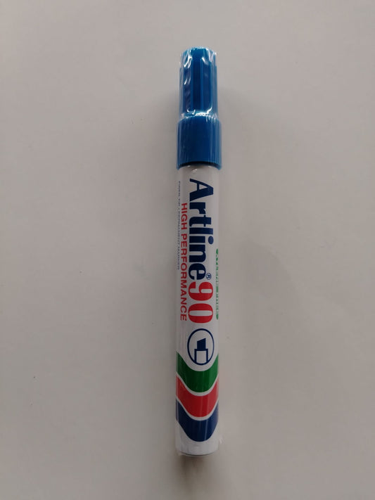 MARCADOR PERMANENTE ARTLINE 90 AZUL RECARGABLE PTA BISELADA