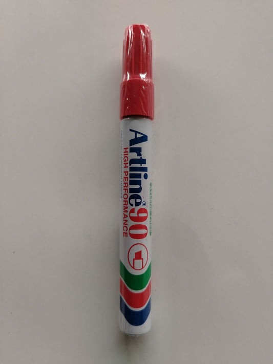 MARCADOR PERMANENTE ARTLINE 90 ROJO RECARGABLE PTA BISELADA