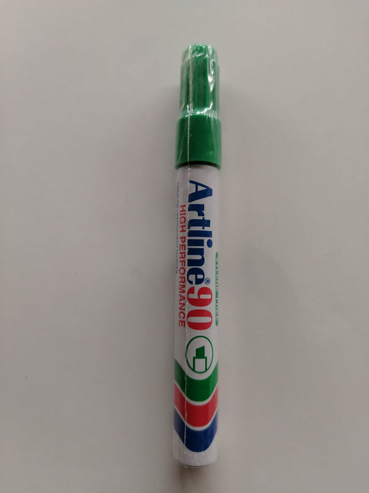 MARCADOR PERMANENTE ARTLINE 90 VERDE RECARGABLE PTA BISELADA