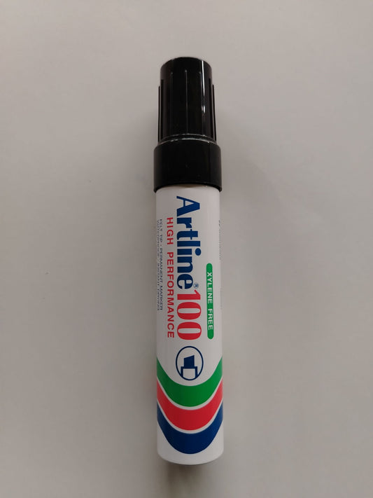 MARCADOR PERMANENTE ARTLINE 100 NEGRO PTA GRUESA BISELADA
