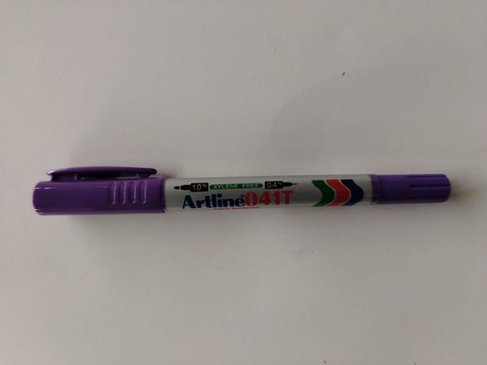 MARCADOR PERMANENTE ARTLINE 041T MORADO DESECHABLE DOBLE PTA FINO