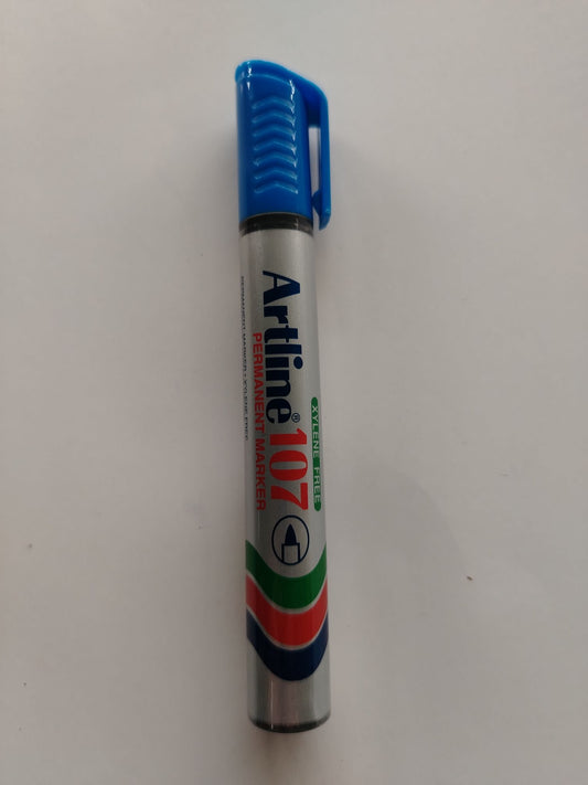 MARCADOR PERMANENTE ARTLINE 107 AZUL DESECHABLE PTA BALA