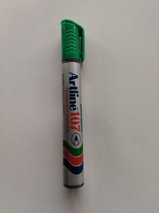 MARCADOR PERMANENTE ARTLINE 107 VERDE DESECHABLE PTA BALA