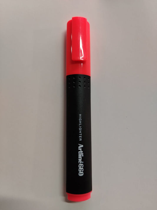 RESALTADOR ARTLINE 660 ROJO NEON/12s