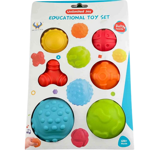 JUEGO SET BOLAS DE TEXTURAS SENSORIALES BABY FAVORITE CAJA 6und KB1031