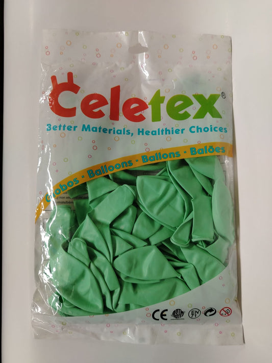 GLOBO #12 CELETEX VERDE PASTEL 50UND