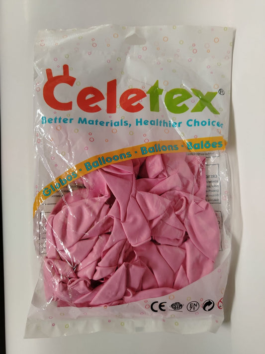 GLOBO #12 CELETEX ROSADO PASTEL 50UND