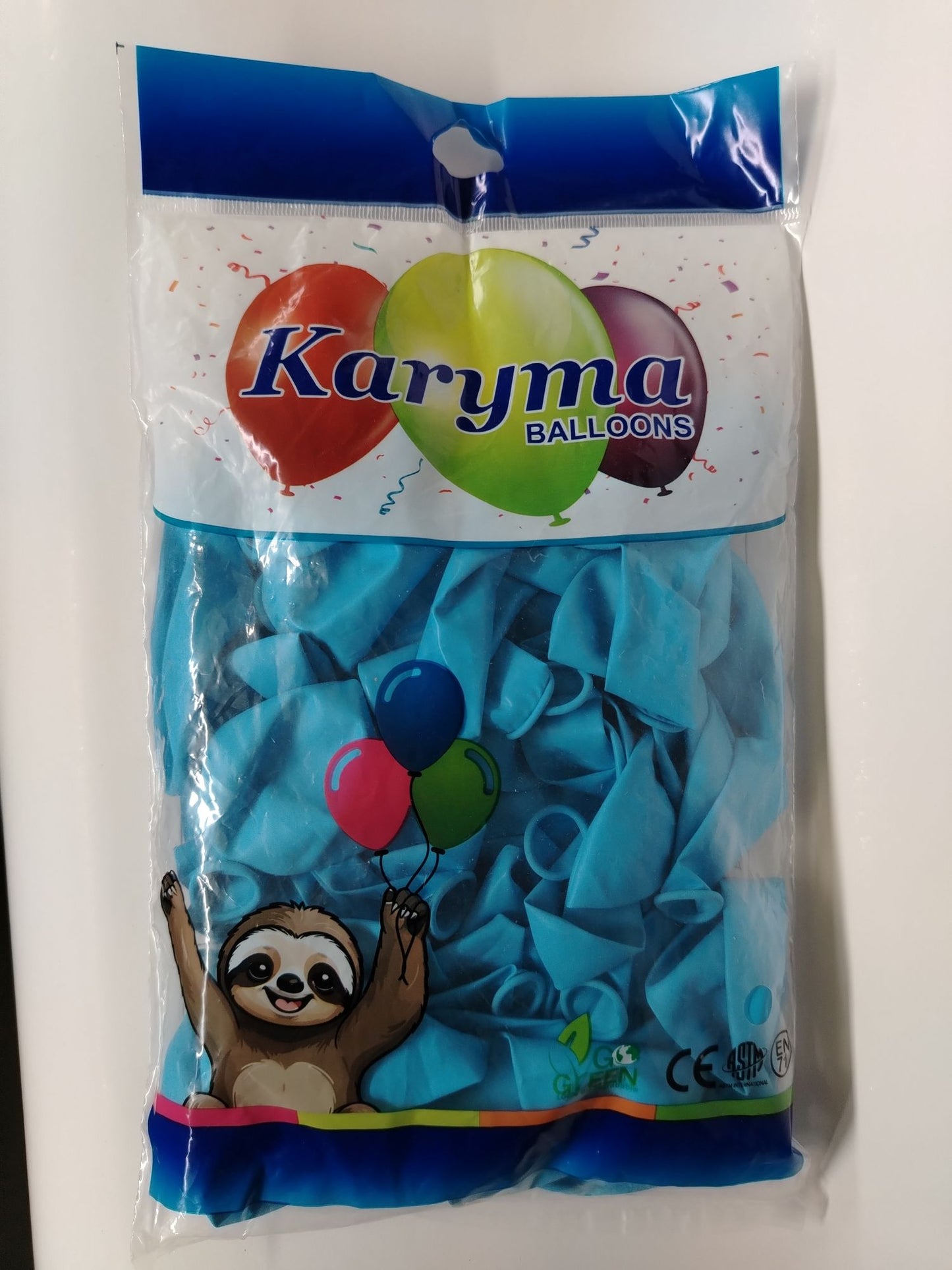 GLOBO #12 CELESTE KARYMA BALLOONS (50 UDS)