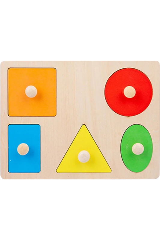 DIDACTICO TABLERO RECTANGULAR ENCASTRE X5 FIGURAS GEOM DD1314