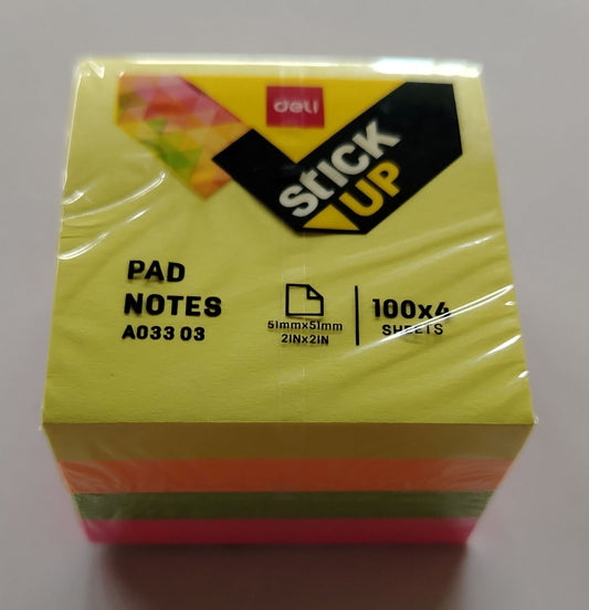NOTA ADHESIVA 2X2 NEÓN 400h DELI