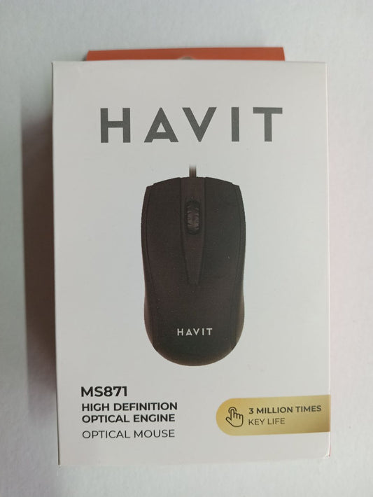 MOUSE HV-MS 871 NEGRO DE CABLE HAVIT