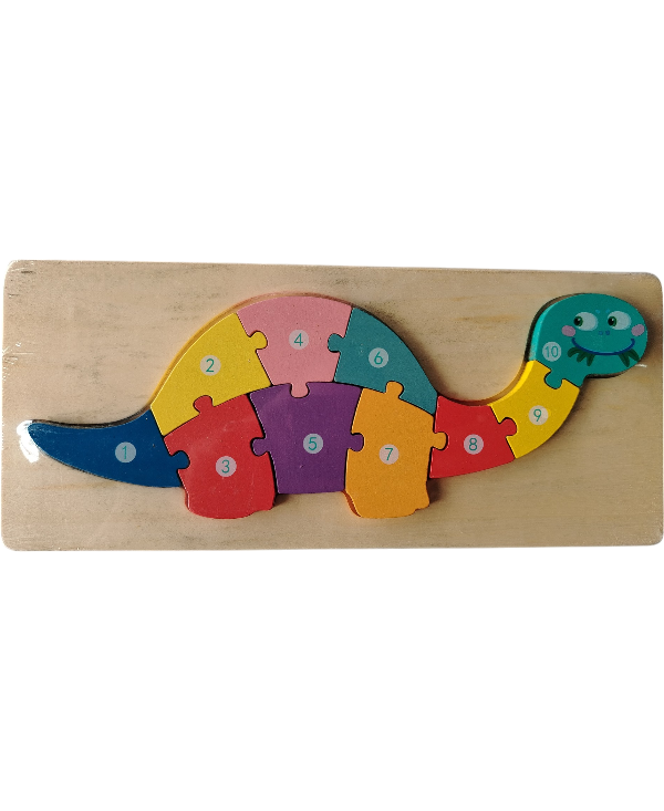 DIDACTICO ROMPECABEZAS MADERA DINO 9 A 12 PZS