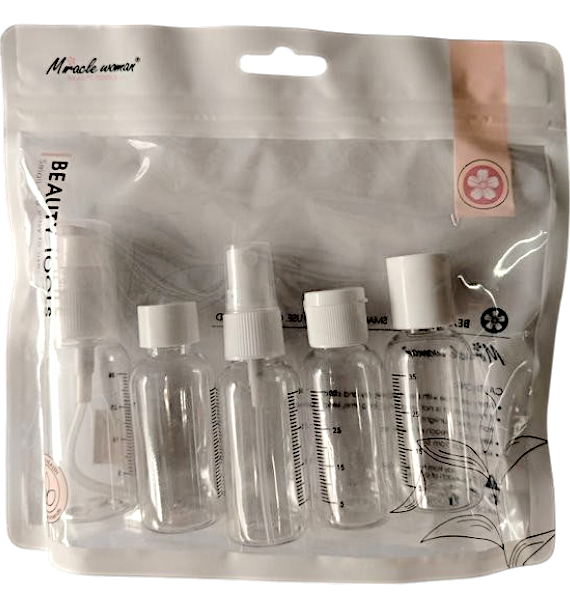 COLECCION DE BOTELLAS PLASTICAS DE VIAJE SET