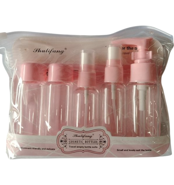 COLECCION DE BOTELLAS PLASTICAS DE VIAJE SET