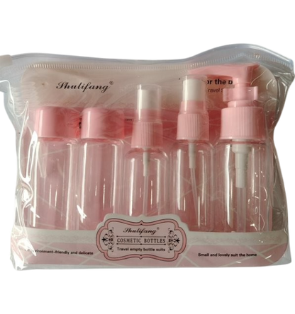 COLECCION DE BOTELLAS PLASTICAS DE VIAJE SET