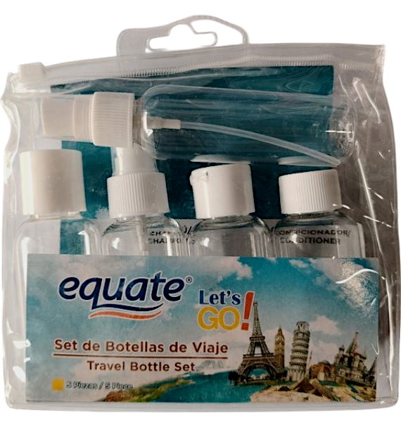 COLECCION DE BOTELLAS PLASTICAS DE VIAJE SET