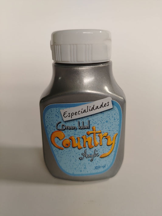 PINTURA COUNTRY COLOR PLATA 120ML