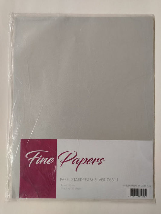 PAPEL STARDREAM SILVER 120G T/CARTA