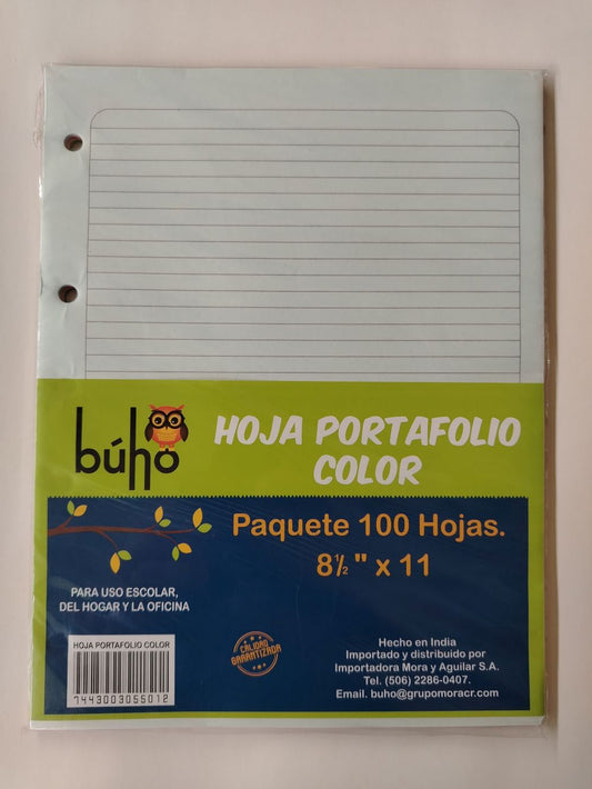 HOJAS BUHO PORT RAYA COLORES 100H