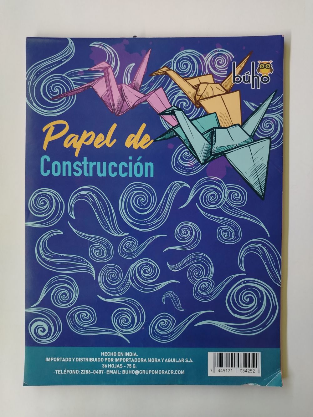 PAPEL CONSTRUCCION BUHO T/CARTA  (PAQ 36)