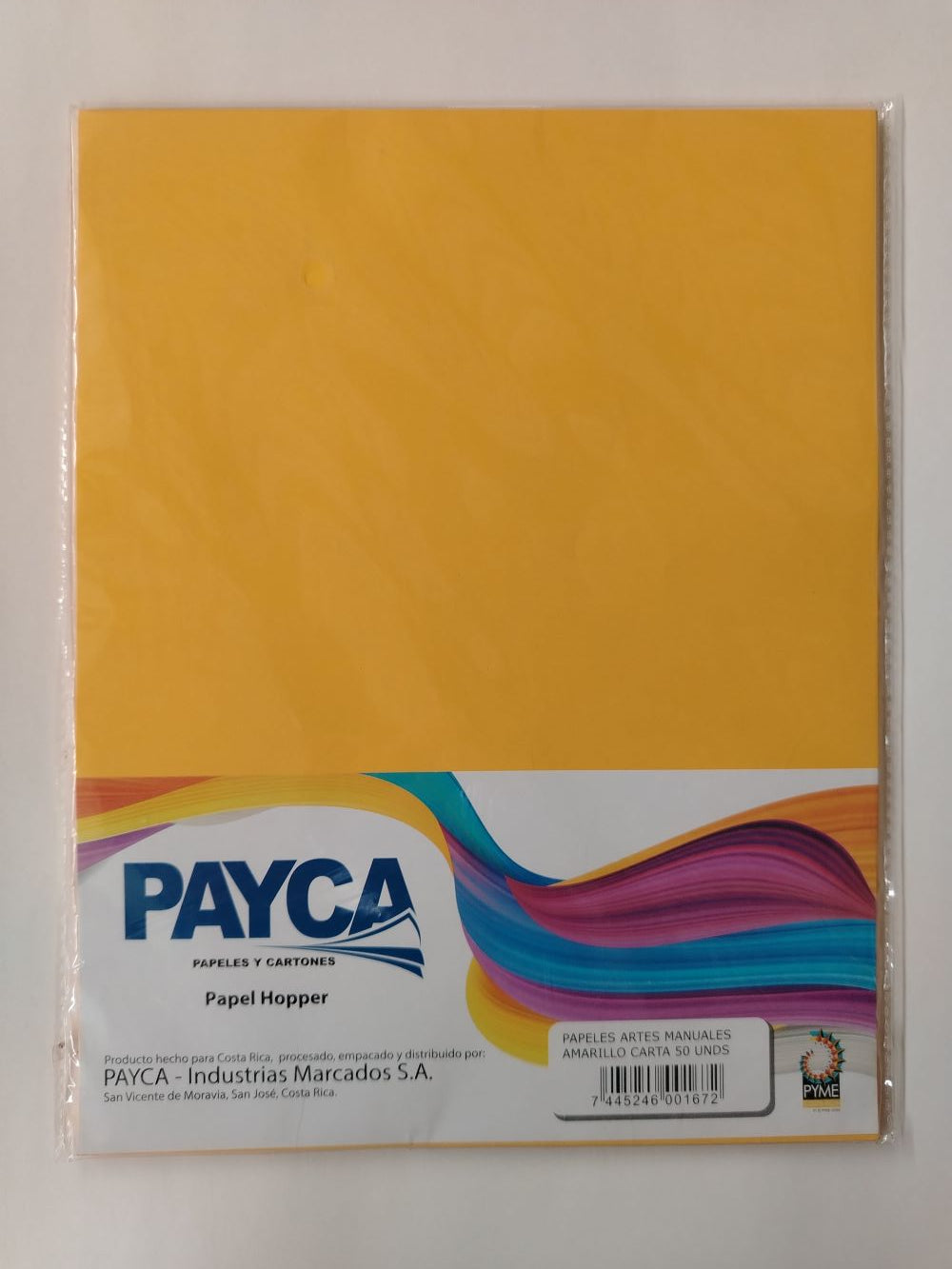 PAPEL HOPPER PAYCA TAMAÑO CARTA AMARILLO 50 UND