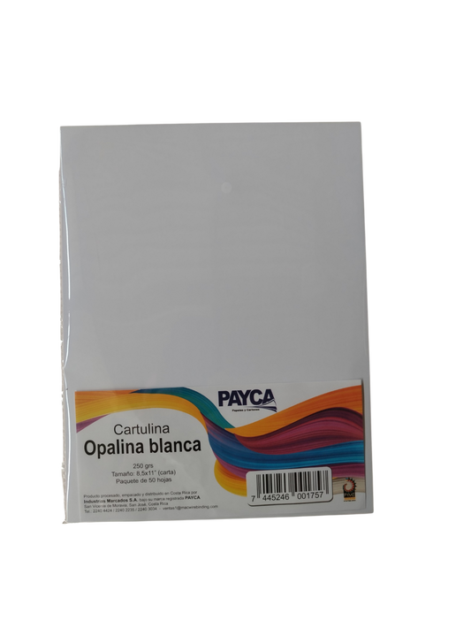 OPALINA BLANCA LISA 250 GR PAQ 50 UDS PAYCA