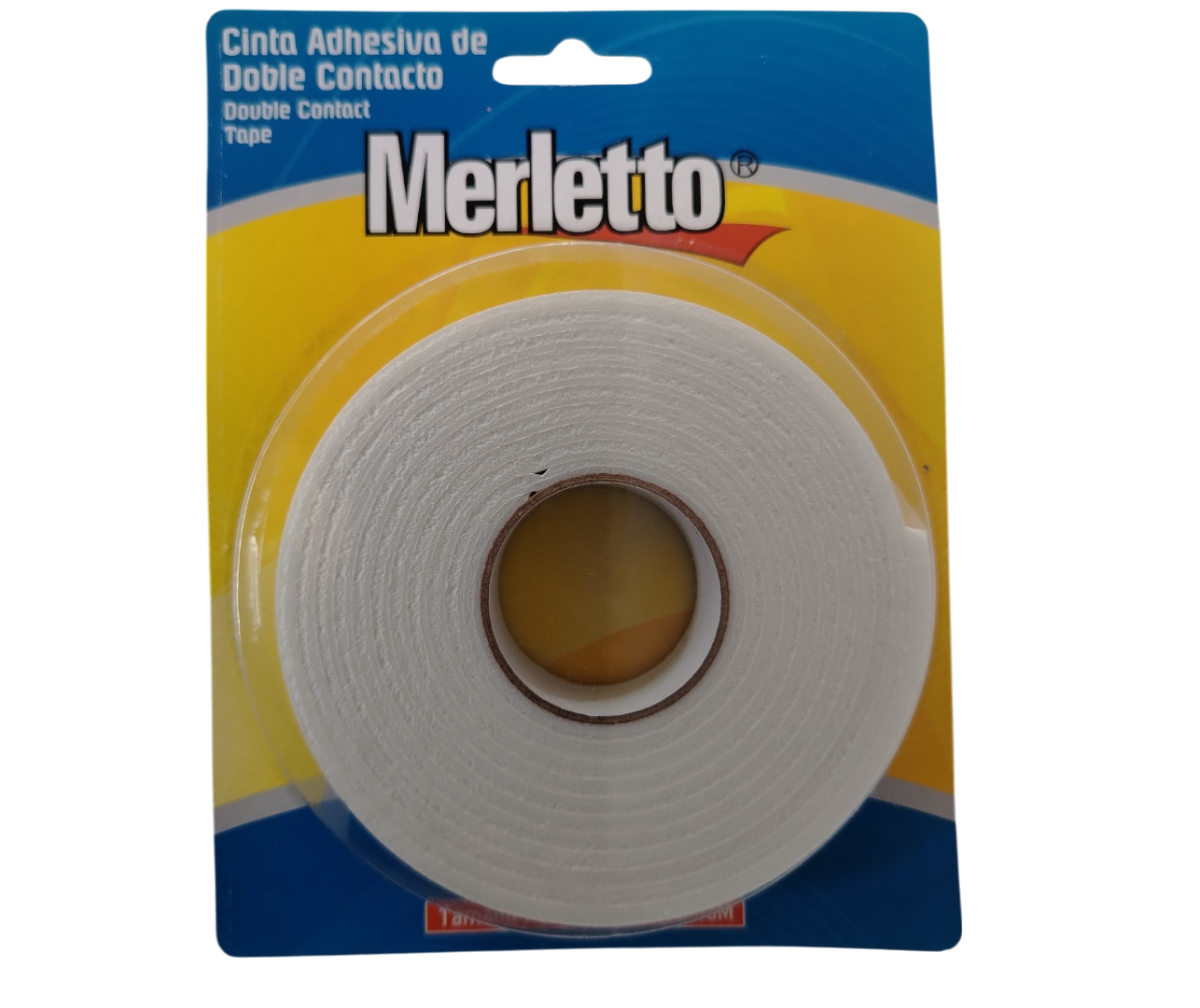 CINTA DOBLE CONTACTO MERLETO 1" x 2.53 mts