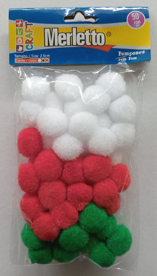 POM POM MERLETTO 50 PZAS MEDIANOS