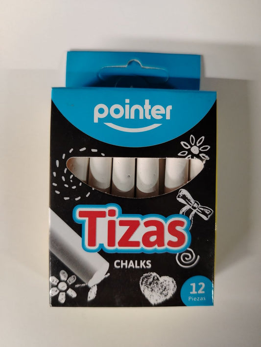 TIZA BLANCA X12 POINTER