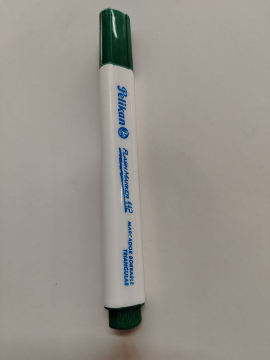 MARCADOR PIZARRA PELIKAN 442 TRIANGULAR VERDE PTA BISELADA