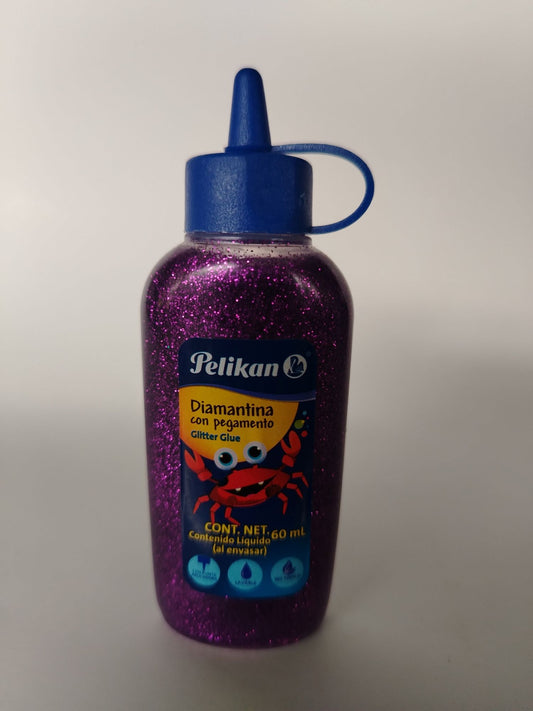 GOMA ESCARCHADA PELIKAN 60ML MORADA