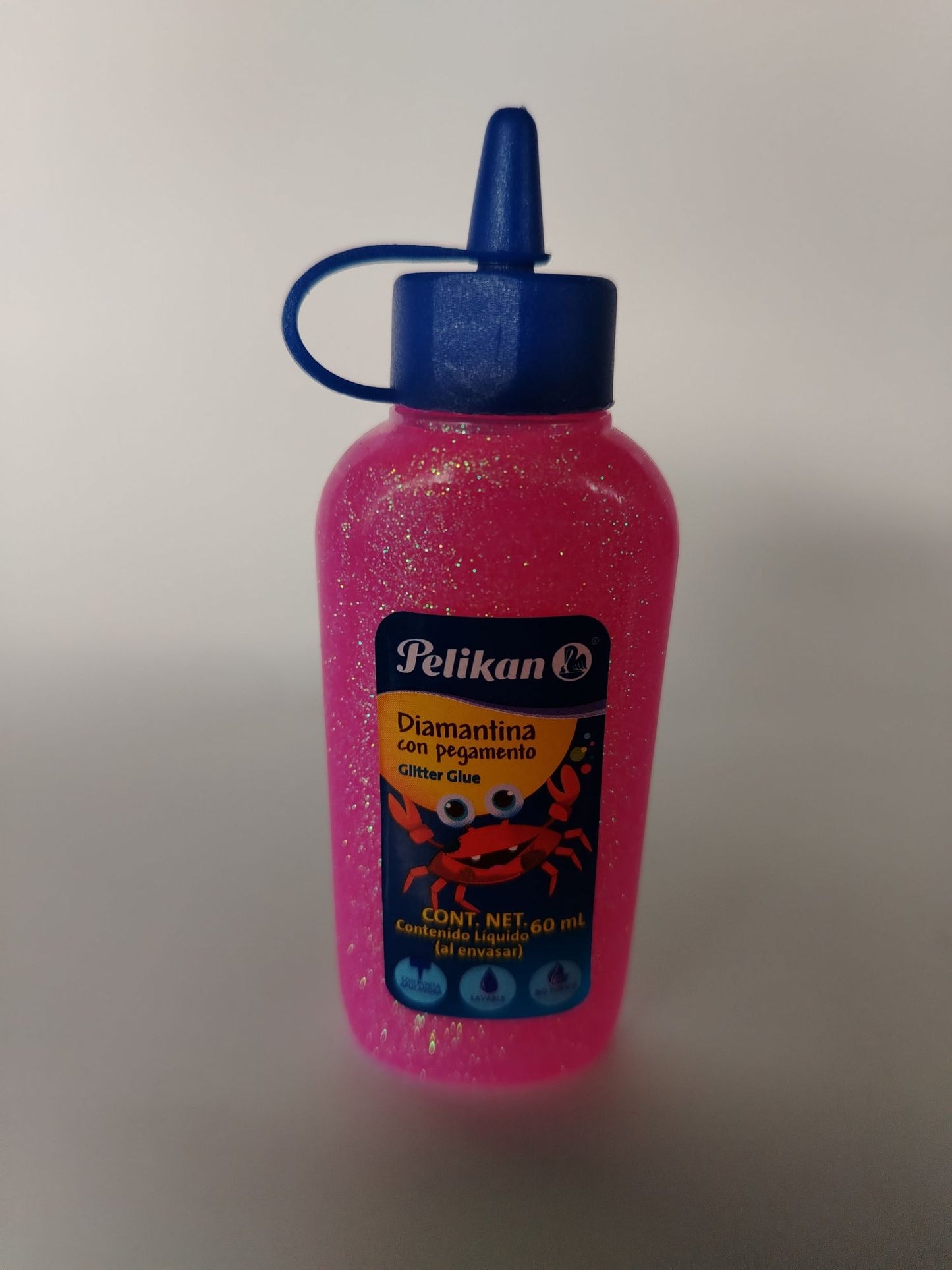 GOMA ESCARCHADA PELIKAN 60 ML ROSADA