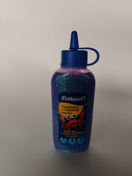GOMA ESCARCHADA PELIKAN 60ML LILA