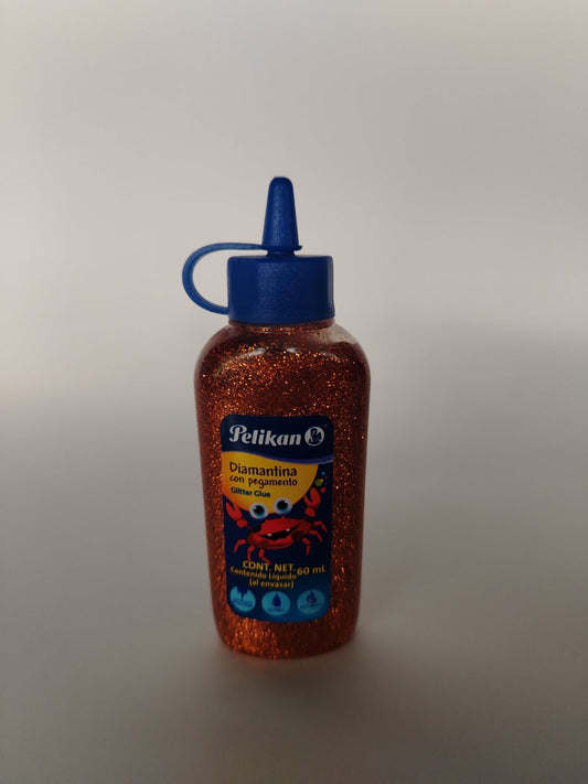 GOMA ESCARCHADA PELIKAN 60ML COBRE