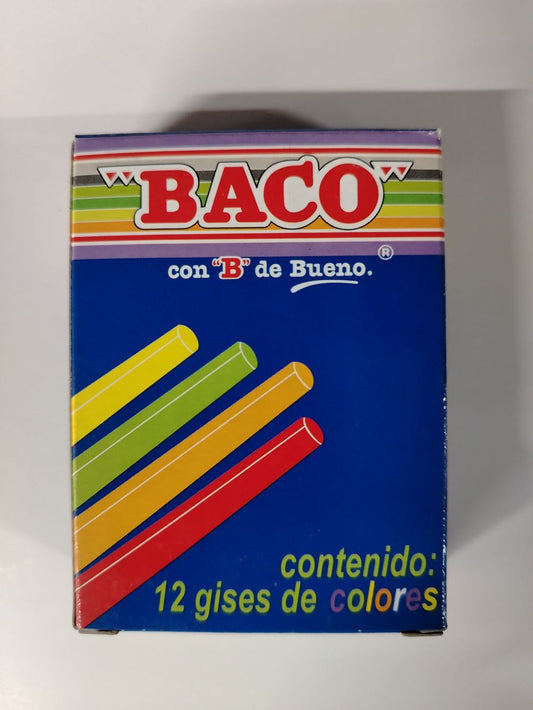 TIZAS DE COLORES BACO 12 UDS