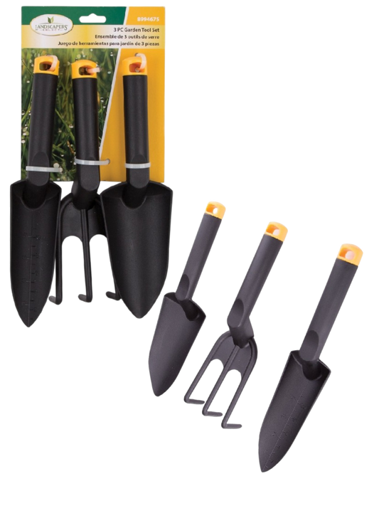 SET HERRAMIENTAS PARA JARDINERIA PLASTICO 3PIEZAS