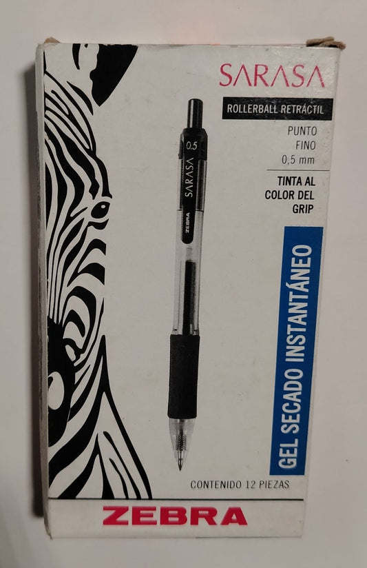 BOLIGRAFO ZEBRA RETRACTL GEL FINO NEGRO