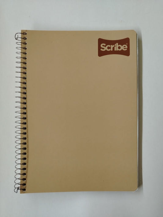 LIBRETA RESORTES KRAFT SCRIBE 80 HOJAS ( 14 X 20 CM)