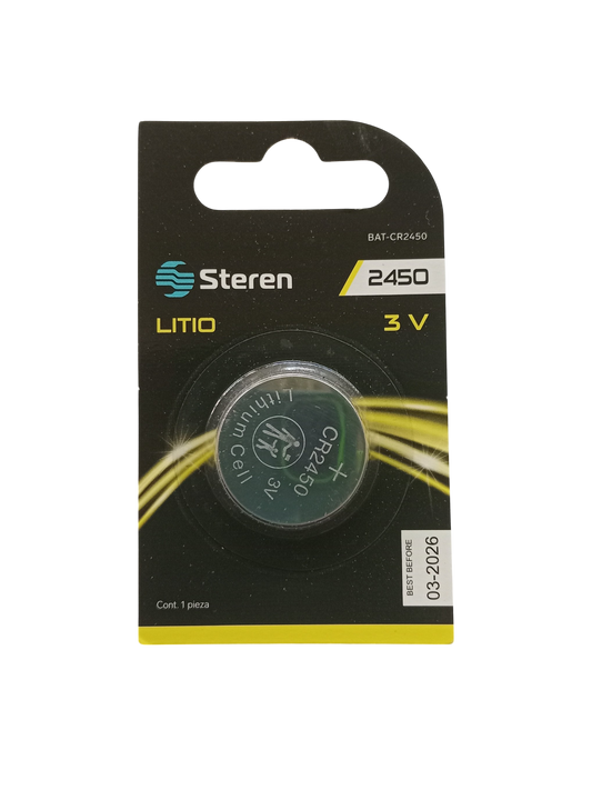BATERIA STEREN CR2450 DE LITIO 3V / PASTILLA